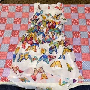 btween Colorful Butterfly Print Kids Dress